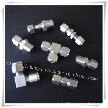 Forged Stainless Steel Fitting Pipe Four Ferrule ASTM 304 316 316L Tubing Fitting